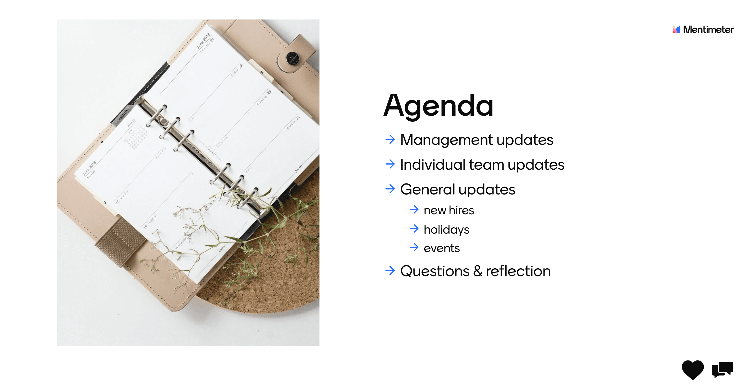presentation agenda