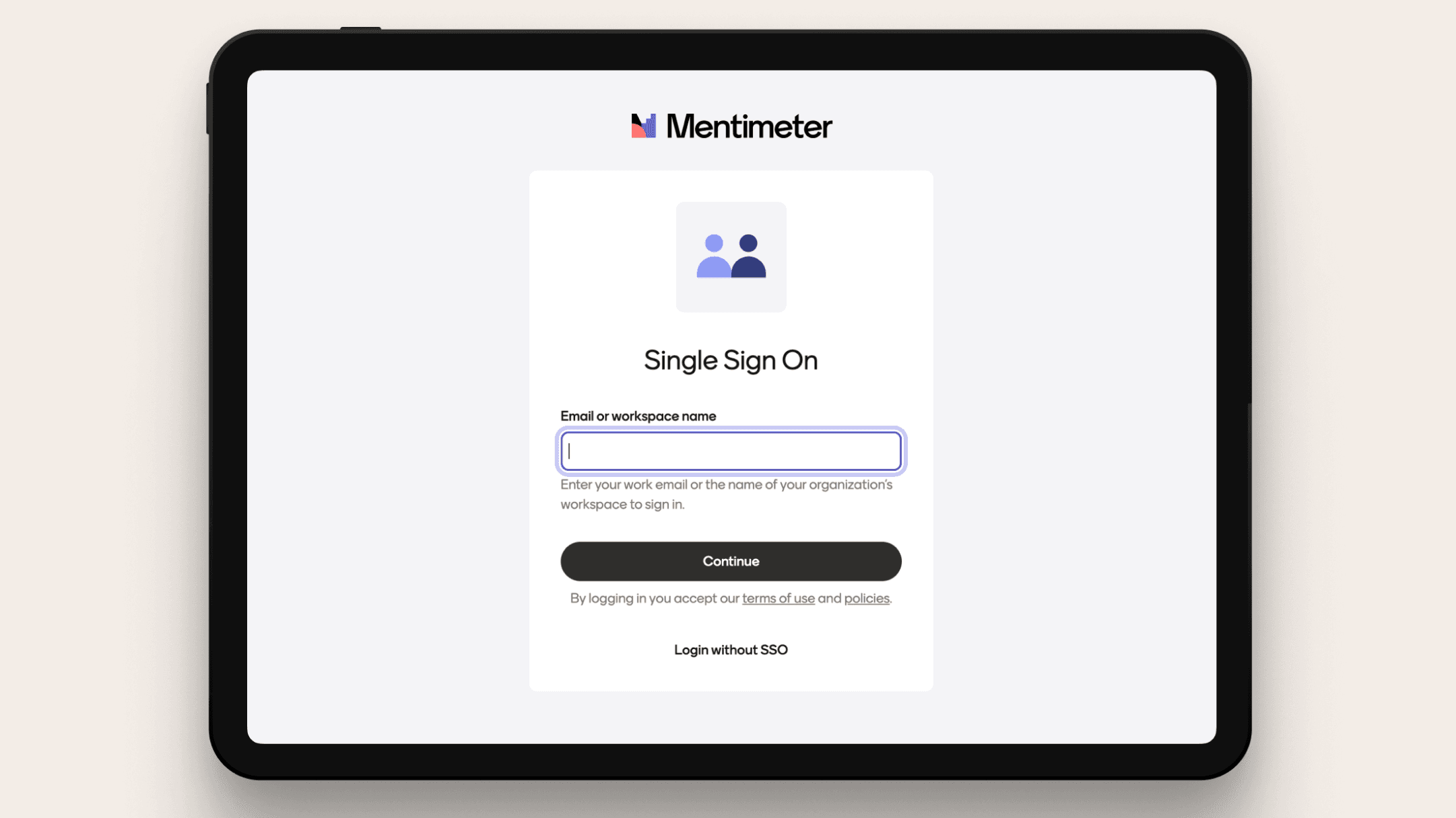 Mentimeter SSO