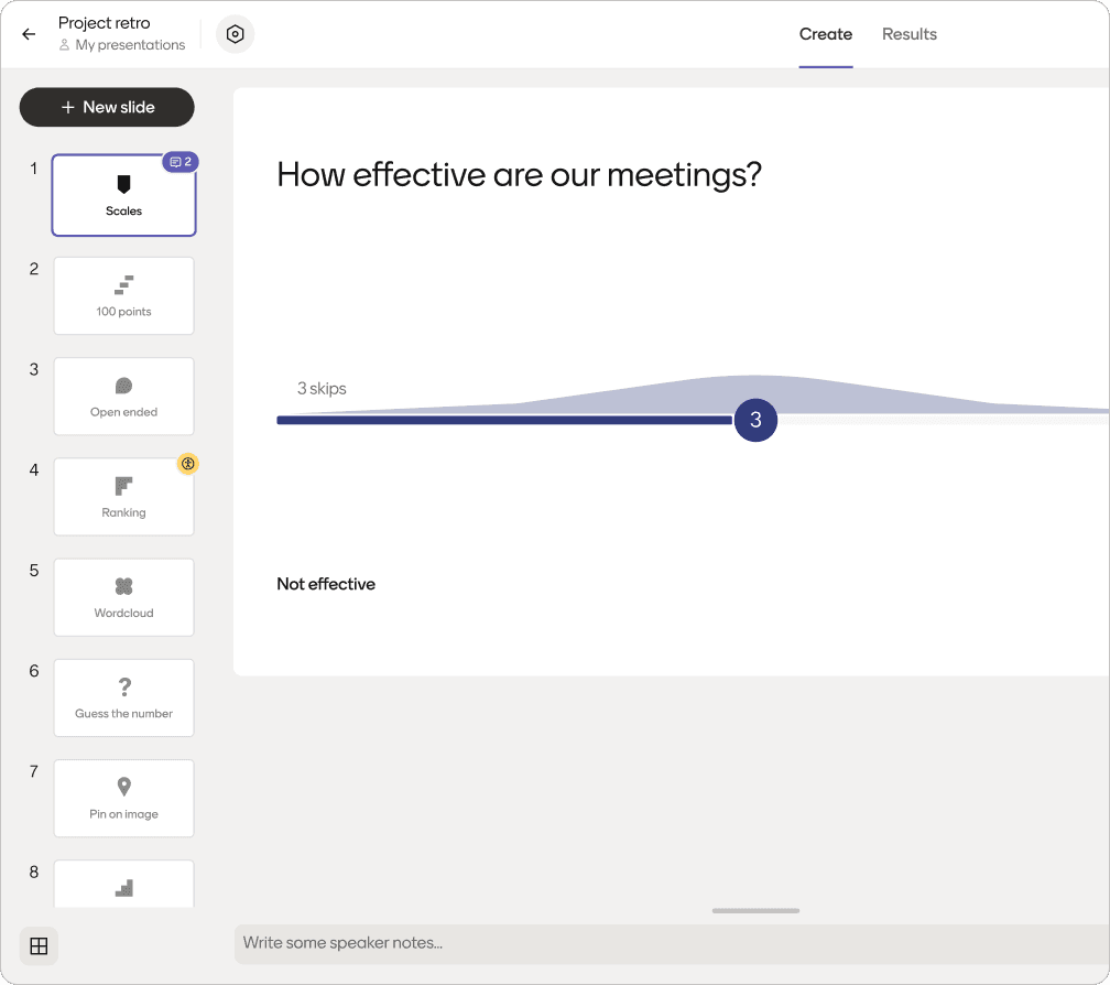 Live zigzag 2 turn slides into questions