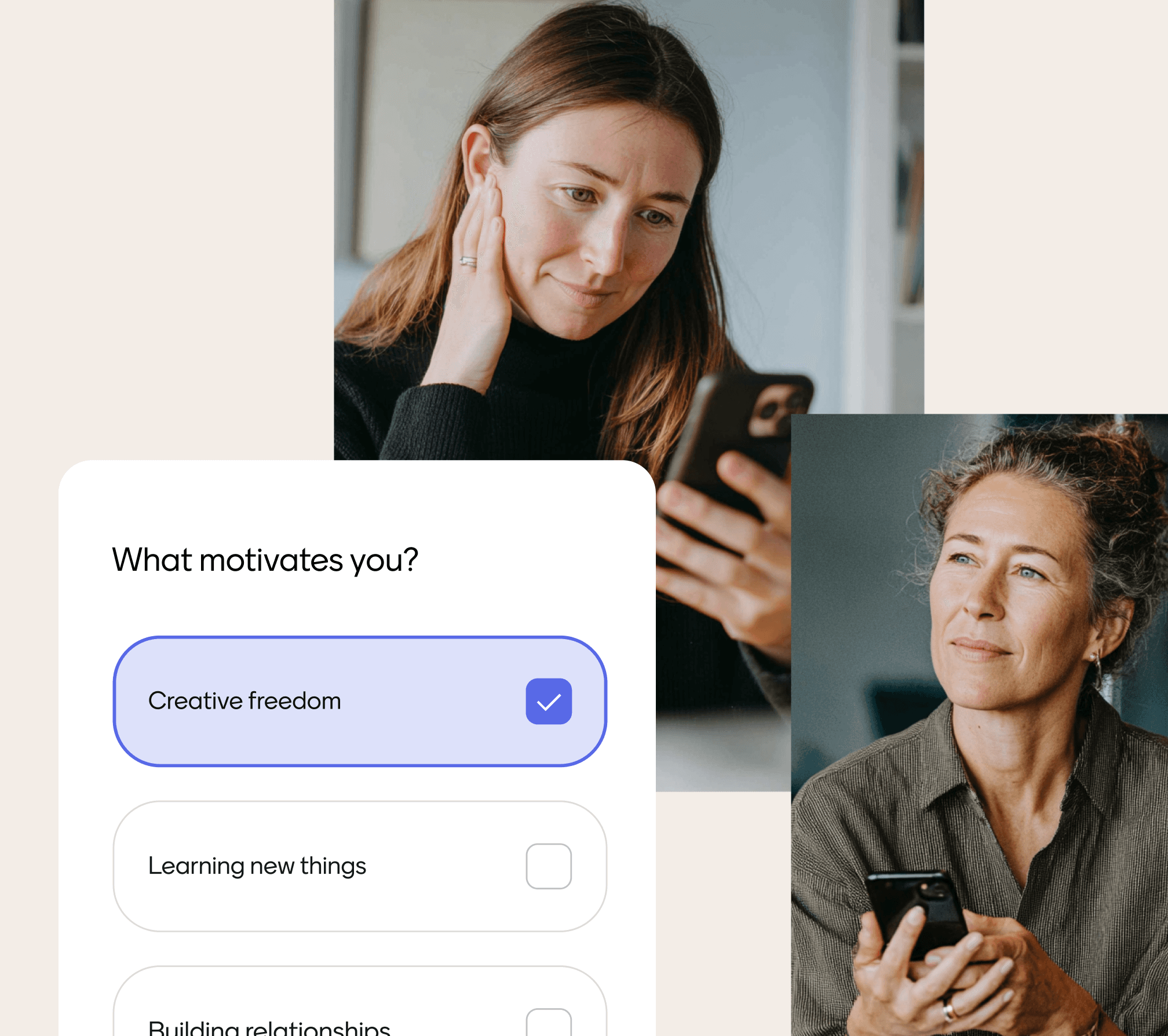 Interactive tools built in