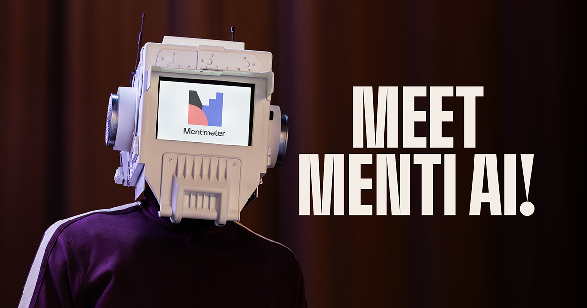 Screenshot of Mentimeter, AI deck builder that turns prompts into live, interactive sessions