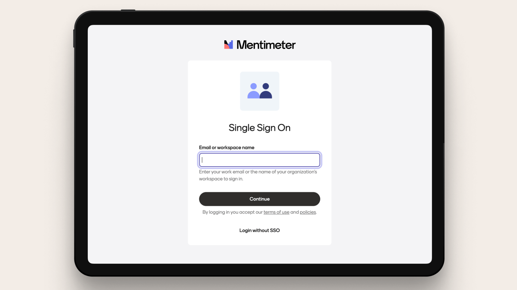 Mentimeter SSO