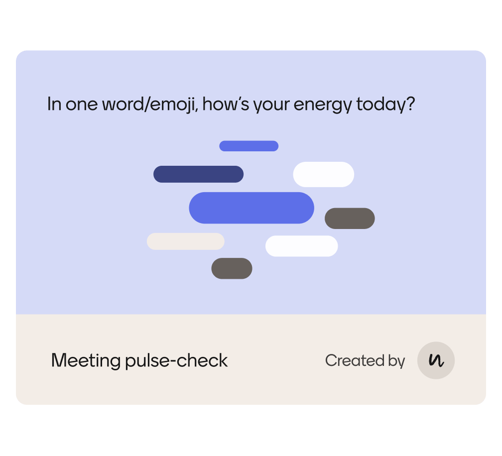 vision narrative – meeting pulse check