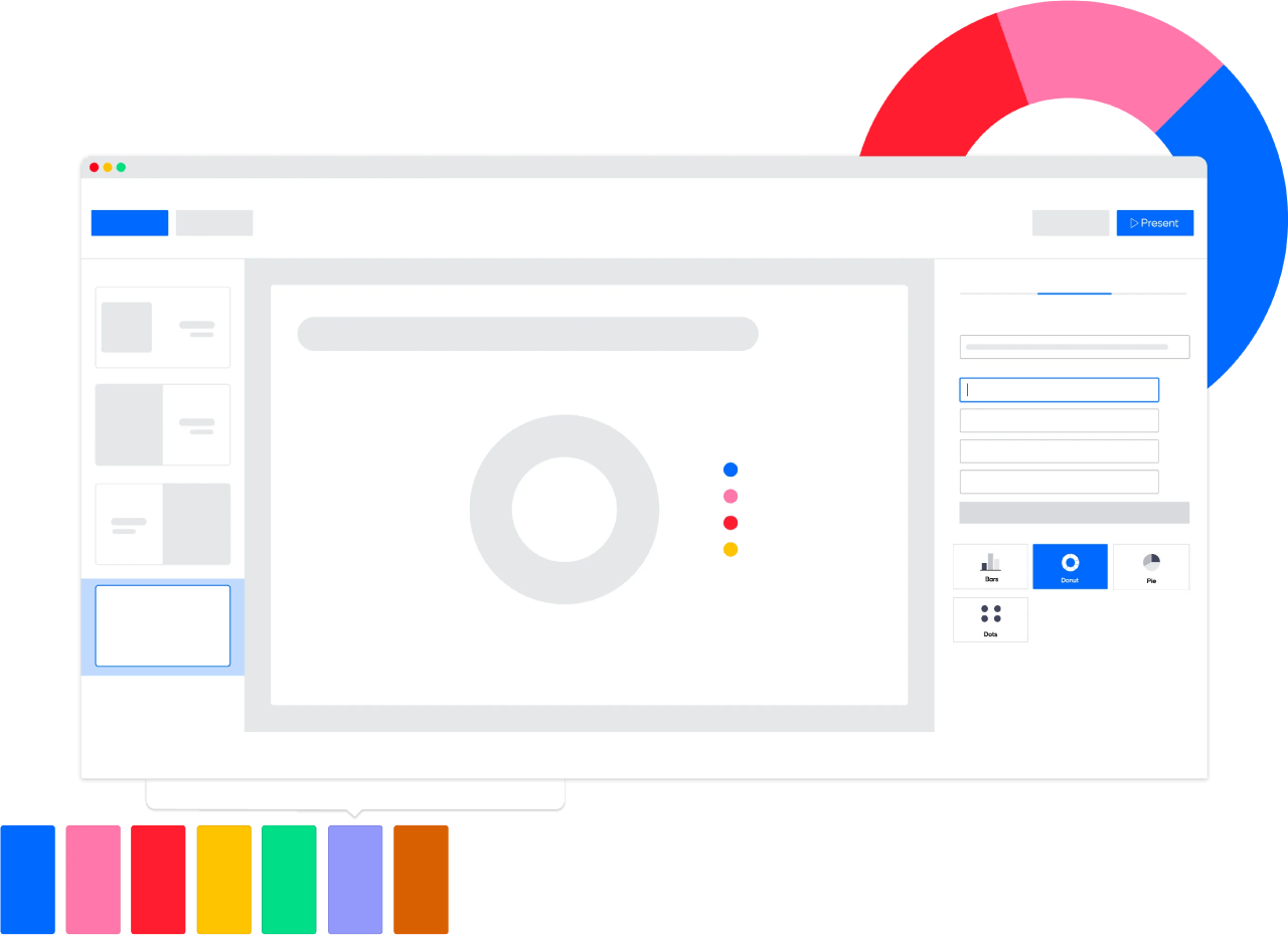 Mock-up of Mentimters design portal.